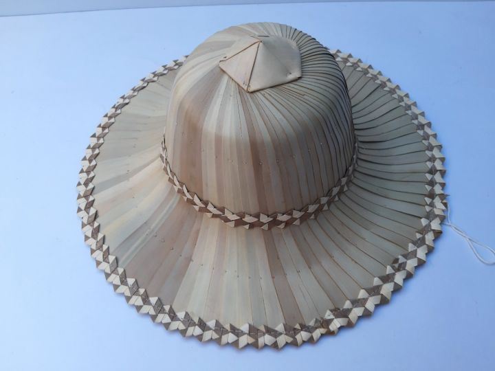 หมวกขุนไกร-เส้นผ่าฯ-38-ซม-เส้นผ่าฯสวมหัว-สานด้วยใบตาล-งาน-handmade-สำหรับสวมหัวกันแดด