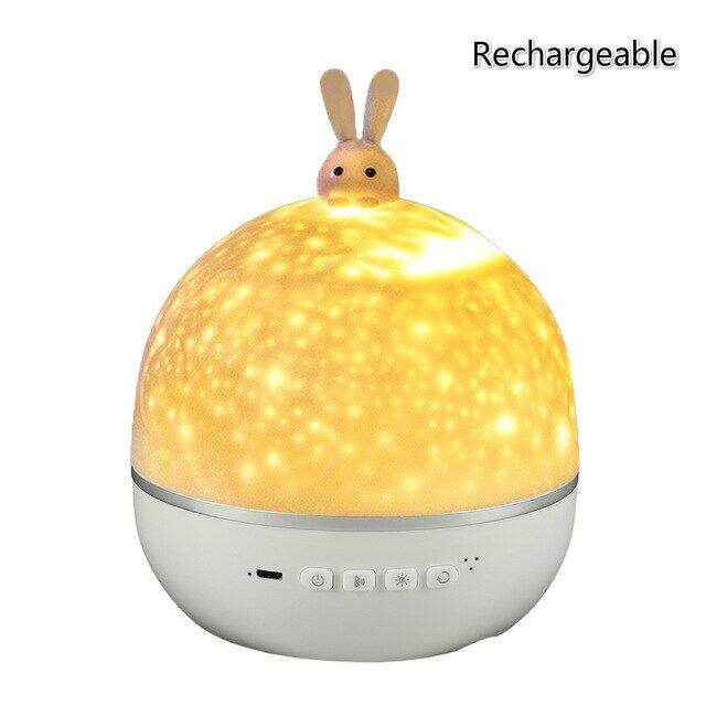 Music Projector Night Light Chargeable Universe Starry Sky Rotate Led