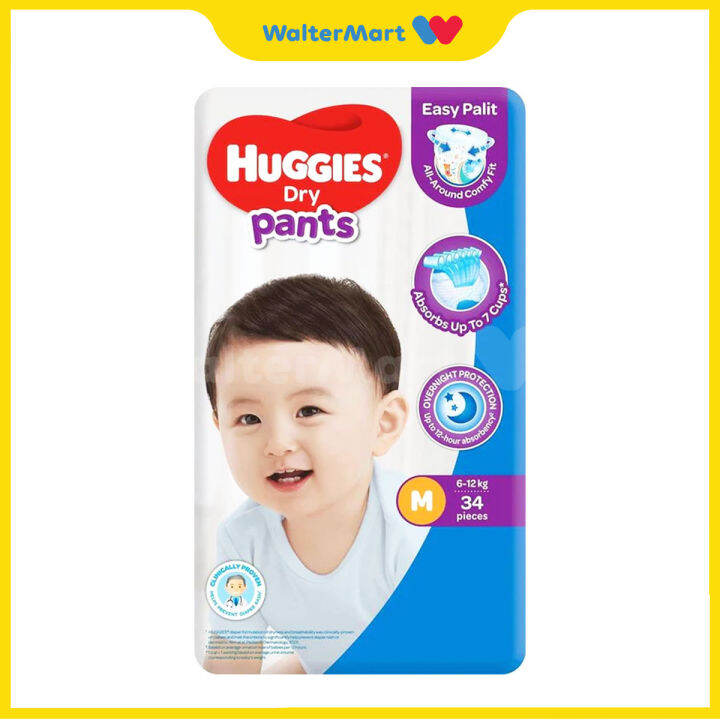 HUGGIES Eco Baby Diaper Dry Pants Medium 34S Lazada PH