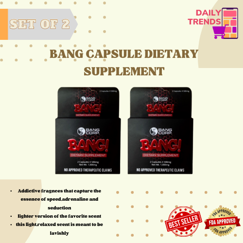 BEST SELLING SET OF 2 BANG CORP BANG CAPSULES / 2 CAPSULES x 500 MG