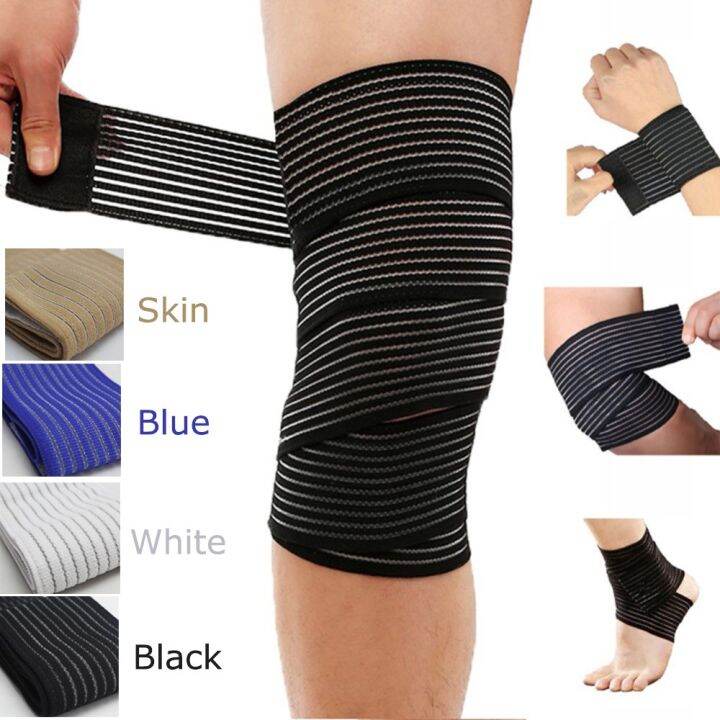 1pc-elastic-bandage-compression-knee-support-sports-strap-knee-protector-bands-ankle-leg-elbow-wrist-calf-ce-safety-40-180cm