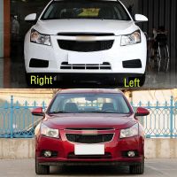 1Pair Car Front Bumper LED Fog Lamp Assembly Car Accessories Driving Foglight Black ABS for Chevrolet Cruze 2009-2014