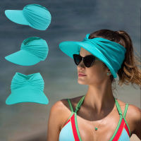 【CW】Polyamide Sun Protect Wide Brim Sunhat Women Outdoor Summer Hat Open Top Hollow Cap Sun Visor Hat Travel Seaside Beach Hat