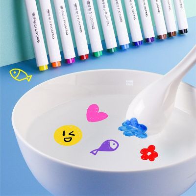 Montessori Colors Magical Water Floating Student Painting Brush Whiteboard Markers Suspension Kids Educational Painting Pen Toys