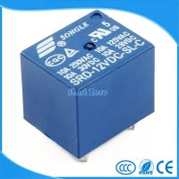 5Pcs Mini Module SRD-12VDC-SL-C DC12V SPDT 5 Pins Plastic Coil Power Relay Blue Electrical Circuitry Parts