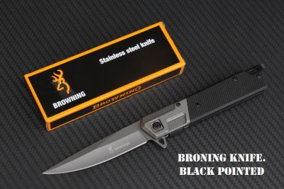 มีดพับ BROWNING BLACK POINTED ใบมีด 5Cr15mov ด้ามจับ G10