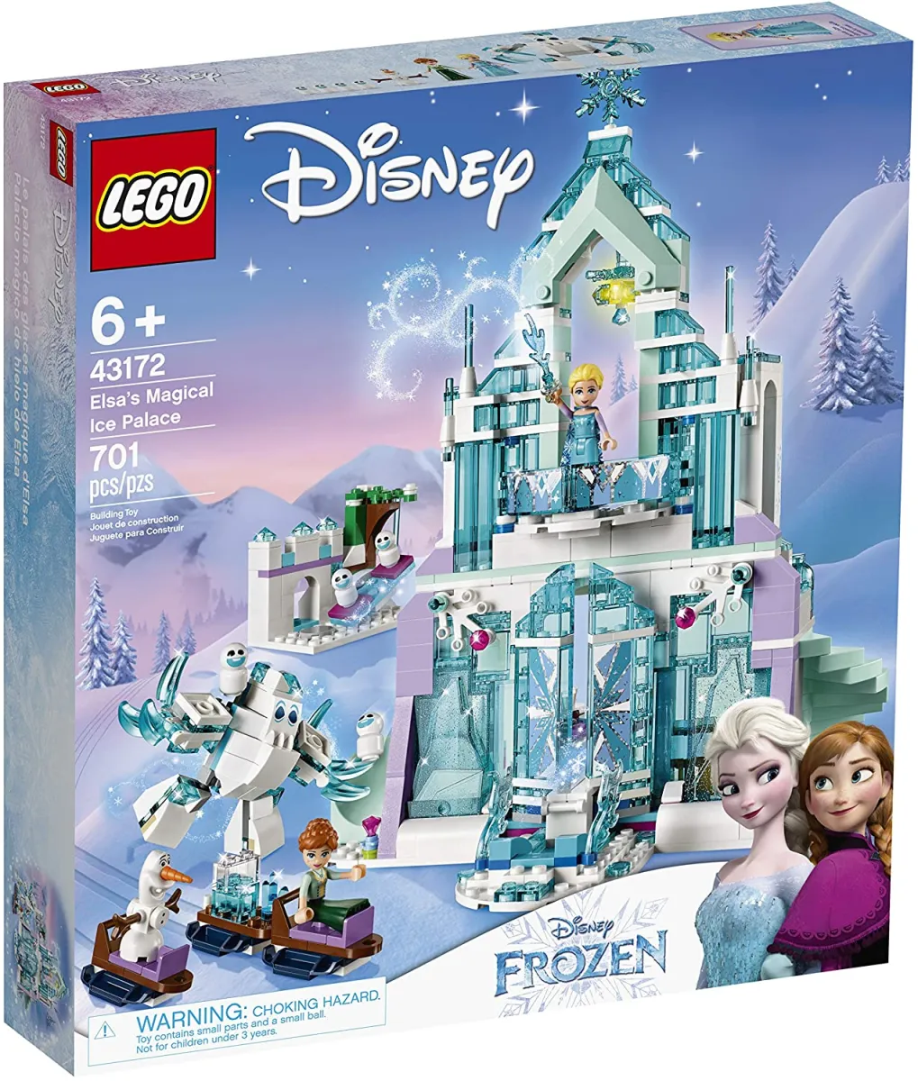 Bán hàng đích thực】LEGO Bộ xếp hình lâu đài đồ chơi Disney Princess Elsa  Magic