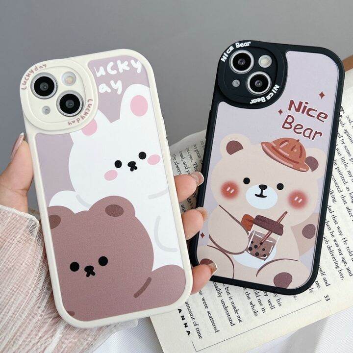 เคส-iphone-14-13-12-11-pro-max-x-xs-xr-max-8-7-6-6s-plus-se-2020-protect-big-camera-rabbit-bear-soft-case