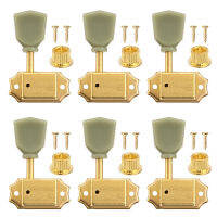 6Pcs Gold Silver 3Lx3R Guitar Machine Head Tuners String Tuning Pegs Keys Peg Hole 6mm for Gibson Les Paul Guitar Accessories