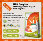 Thức ăn hạt N&D Pumpkin Heo rừng, bí ngô