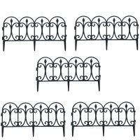 5PCS Garden Border Fence Decorative Edging Barrier Plant Bordering Lawn Fence for Yard Garden Decoration Outdoor