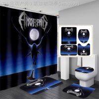 【CW】☼  Amorphis Band Printed  Shower Curtains Curtain Anti-slip Mats Set Toilet Rugs