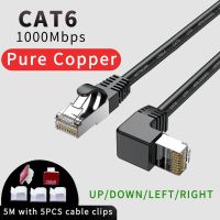 อีเธอร์เน็ต Cat6 Calbe 90องศา Rightangle สีขาว RJ45อีเธอร์เน็ตมุมขวา Cat 6 Patch เครือข่ายความเร็วสูง