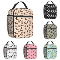 ♦✶ Long Hair Dachshund Sausage Dog Print Thermal Insulated Lunch Bags Pet Wiener Portable Lunch Container School Storage Food Box