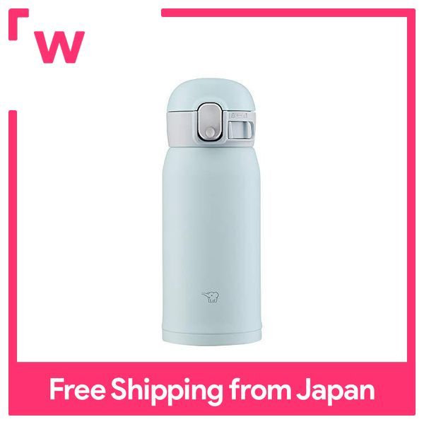 Zojirushi Sm-Wa36-Hl Stainless Steel Mug Seamless One Touch Ice Gray 360ml - Japanese Water Bottle