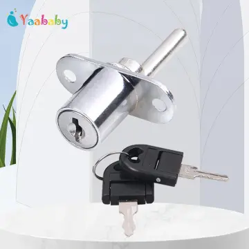 2 Pcs Zinc Alloy Drawer Lock Desk Wardrobe Furniture Cabinet Locker  Showcase With 2 Key 16mm 19mm 