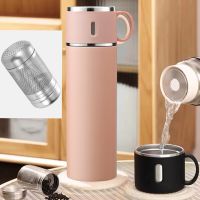 ﹉۩☬ 316 Stainless Steel Thermos with Tea Infuser Portable Double Wall Thermos Insulated Cup Keep Cool Hot Travel Water Bottle