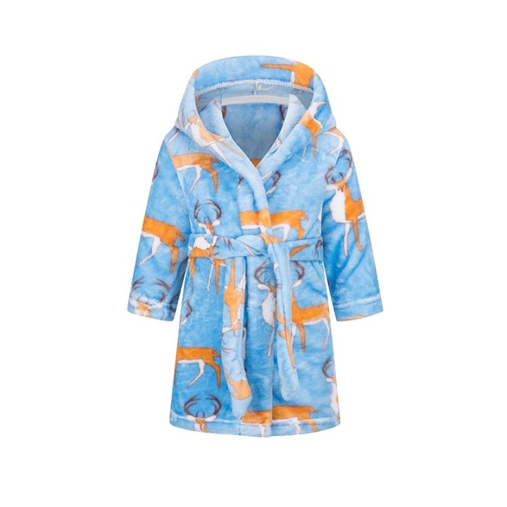 xiaoli-clothing-ฤดูหนาว-flannel-เสื้อคลุมอาบน้ำสำหรับเด็กชุดนอนไดโนเสาร์ชายหญิงเสื้อคลุมอาบน้ำเด็กชุดนอนเด็กชุดว่ายน้ำเด็ก39-s-ชุดนอน