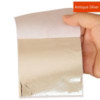 KING 100Pcs Imitation Gold Sliver Copper Foil Papers Leaf Leaves Sheets Foil Paper Gilding Craft Resin Jewelry Making Filling