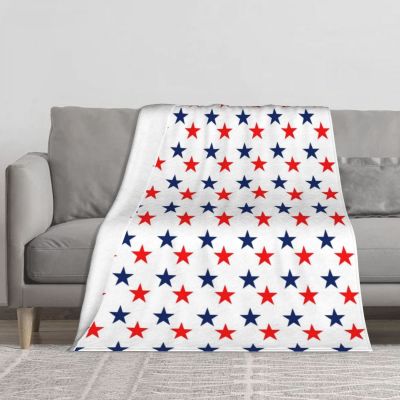 Cool American USA Flag Blanket Blue Red Stars Print Beds Customize Throw Blanket Couch Fleeze Blankets
