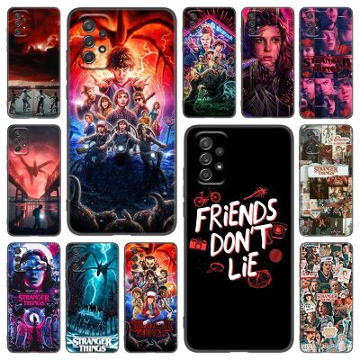 Stranger Things Phone Case For Samsung Galaxy A02 A21 A52 S A13 A22 A32 A33 A53 5G A11 A12 A31 A50 A51 A70 A71 A72 Black Cover