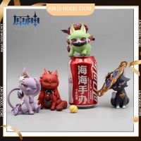 Genshin Impact Zhongli Keqing Miko ของเล่นแบบจำลองพระเยซู Pvc,ตัวการ์ตูน Wanderer Yae Cat น่ารักของเล่นของขวัญ10Cm