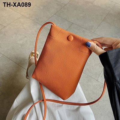 ◊ Female summer bag contracted mini bucket bales ms stone grain one shoulder inclined across mobile phone packages
