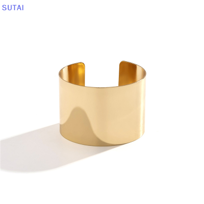 💖【Lowest price】SUTAI สร้อยข้อมือโลหะที่เป็นอารมณ์แฟชั่นที่มีข้อมือเรียบและสดใสเครื่องประดับอินเทรนด์สำหรับงานปาร์ตี้