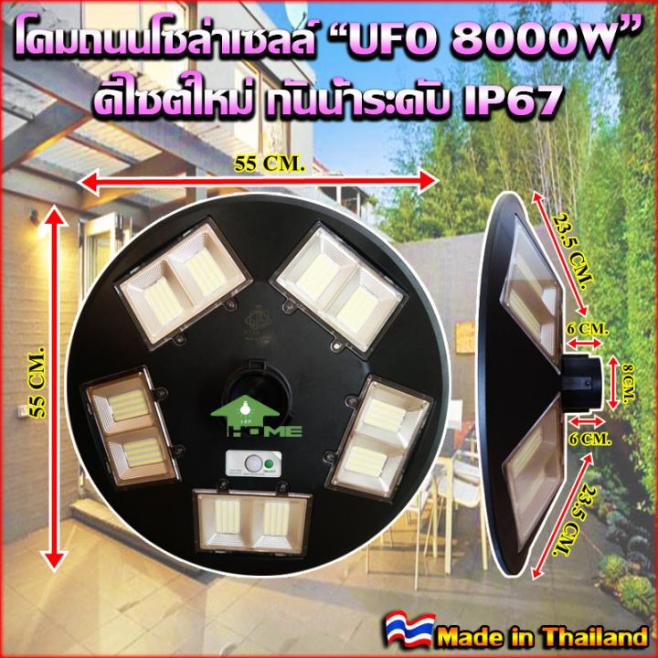 ufo-ไฟถนนโซล่าเซลล์-รุ่น-ufo-8000w-สปอร์ตไลท์พลังงานแสงอาทิตย์-ไม่รวมเสา-เเสงขาว-เเสงวอร์ม