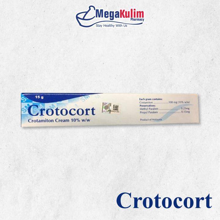Crotocort Crotamiton Cream 10 w/w (15g) Lazada