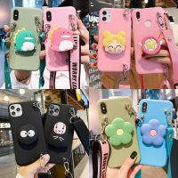 {Taoyitao เคส} ที่วางโทรศัพท์ลายสุนัขดอกไม้การ์ตูนสำหรับ Huawei P Smart 2019 Z 2021 Nova 10 9 SE 8i 8 7 Pro 7i 5T 3 3i พร้อมสายคล้อง