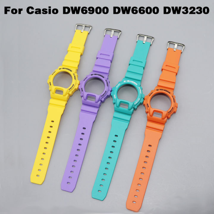 เคสนาฬิกา-casio-dw6900-dw6600-dw3230กรอบเคสสายนาฬิกาข้อมือสำหรับ-dw-6900-g-shock-dw-6900ls-2-dw-6900sn-1สายรัดข้อมือ-glx-6900gb-gls