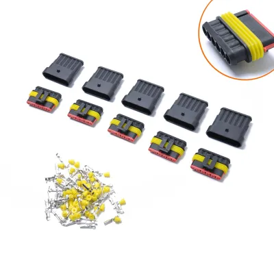 [COD] 10 sets 6P-six holes 1.5 waterproof male and female plug terminal connector
