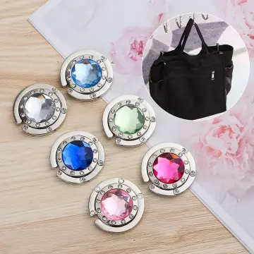 Portable Folding Table Bag Hook Hanger Holder Rose Crystal-Taobao