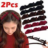 【DT】hot！ 2Pcs Fashion Flocked Bangs Hair Clip Headwear Barrettes Hairgrip Braided Hairpins Accessories