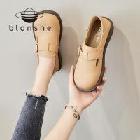 Blonshe รองเท้าส้นเตี้ยลำลองสำหรับผู้หญิง,รองเท้าเกาหลีวินเทจชุดผ้าป่านรองเท้าวินเทจรองเท้าแตะเชือกสานสตรีรองเท้าผ้าใบ INS 092317ใหม่