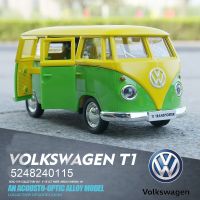 โมเดลรถเหล็ก โมเดลรถ VOLKSAWAGEN T1 รถตู้ รถโฟล์ เปิด-ปิดประตูได้ มีลานวิ่งได้ โมเดลรถตู้ รถT1 สดใส