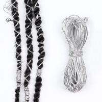 LFOUR ประกาย นานจัง DIY ด้ายบาง ผู้หญิง ของเด็ก ของตกแต่ง อุปกรณ์ตกแต่งผม Braids แอฟริกัน สตริงห่อผม ผมถักเปียสตริง ผูกผมฮิปฮอป เชือกถักเปีย