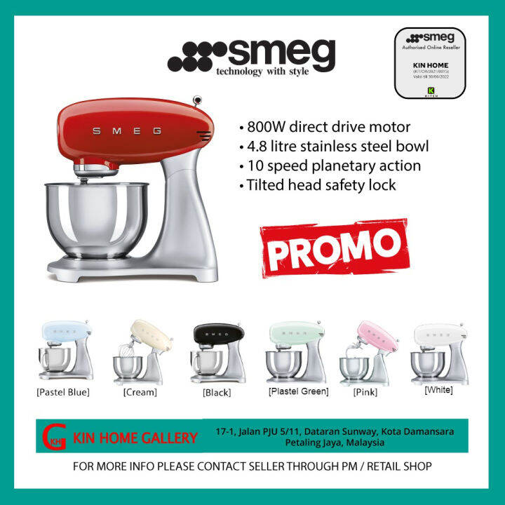 SMEG Mixer SMF01 50's Retro Style Stand (Authorized SMEG Malaysia) Lazada