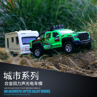 Eti New City Series Pickup Truck And Trailer Rv Yacht Off-Road Vehicle Warrior Acoustic And Lighting Toys Car