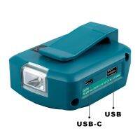 Adp05แหล่งพลังงานไร้สายสำหรับ Makita 14.4V/18V Lxt ลิเธียมไอออนพร้อมไฟ Led ยูเอสบีคู่สำหรับเครื่องมือไฟฟ้า Makita 18V