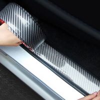 【CW】1M Carbon Fiber Rubber Moulding Strip Soft Black Trim Bumper Strip DIY Door Sill Protector Edge Guard Car Stickers Car Styling