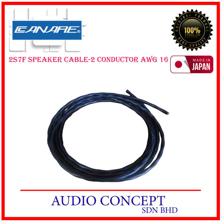 Canare 2S7F Speaker Cable 2 Conductor AWG 16 (Made In Japan) Lazada