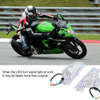 2PCS ไฟเลี้ยวด้านหน้าไฟ LED แสดงสถานะซ้ายขวาสำหรับ KAWASAKI NINJA 1000 2017‑2021