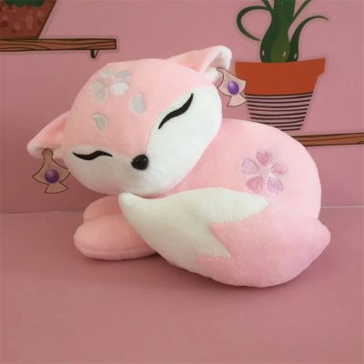 【YF】 Anime Genshin Impact Yae Miko Pink Fox Cosplay Plush Doll Toy 20cm Game Animal Cute Soft Stuffed Pillow Gift
