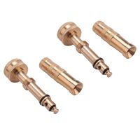 Heavy-Duty Brass Adjustable Twist Hose Nozzle, 2 Pack, Garden Watering Brass Hose Nozzle