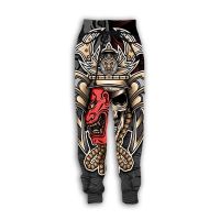 Japanese Samurai Tattoo Spirits Ghosts Retro 3DPrint Casual Men Trousers NewFashion Streetwear Autumn Loose Funny Sports Pants M