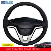 【YF】 Hand-Stitched Black Micro Fiber Leather Car Accessories Steering Wheel Cover For Honda CRV CR-V 2007 2008 2009 2010 2011