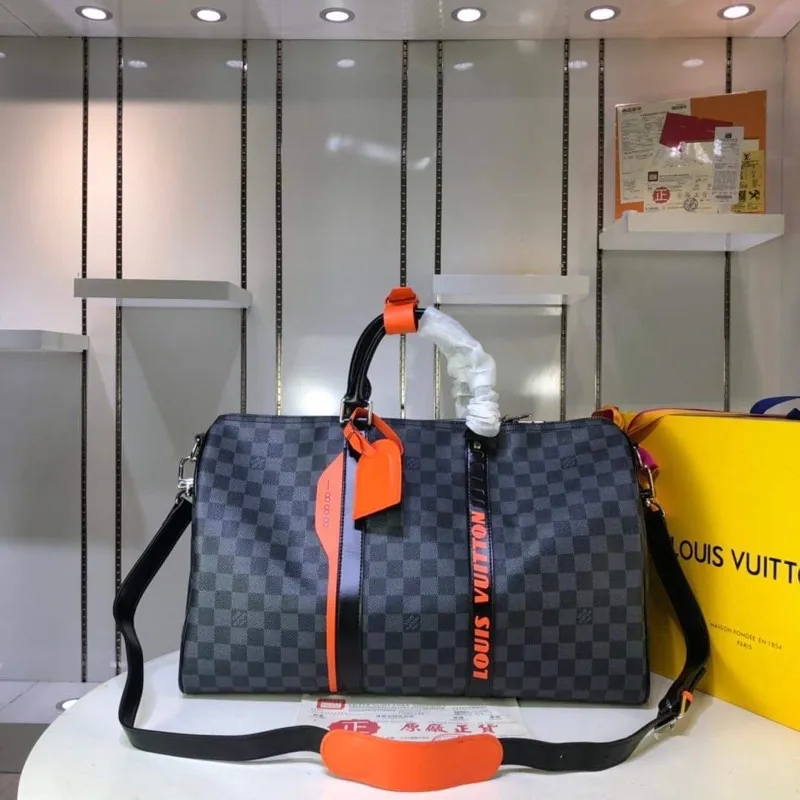 Louis Vuitton Damier Colbat Race Keepall Bandoulière 55 Bag