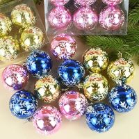 6pcs Pink Blue Gold Christmas Balls Decoration Home Garden Christmas Tree Ornaments Hanging Pendant Xmas New Year Navidad Gift